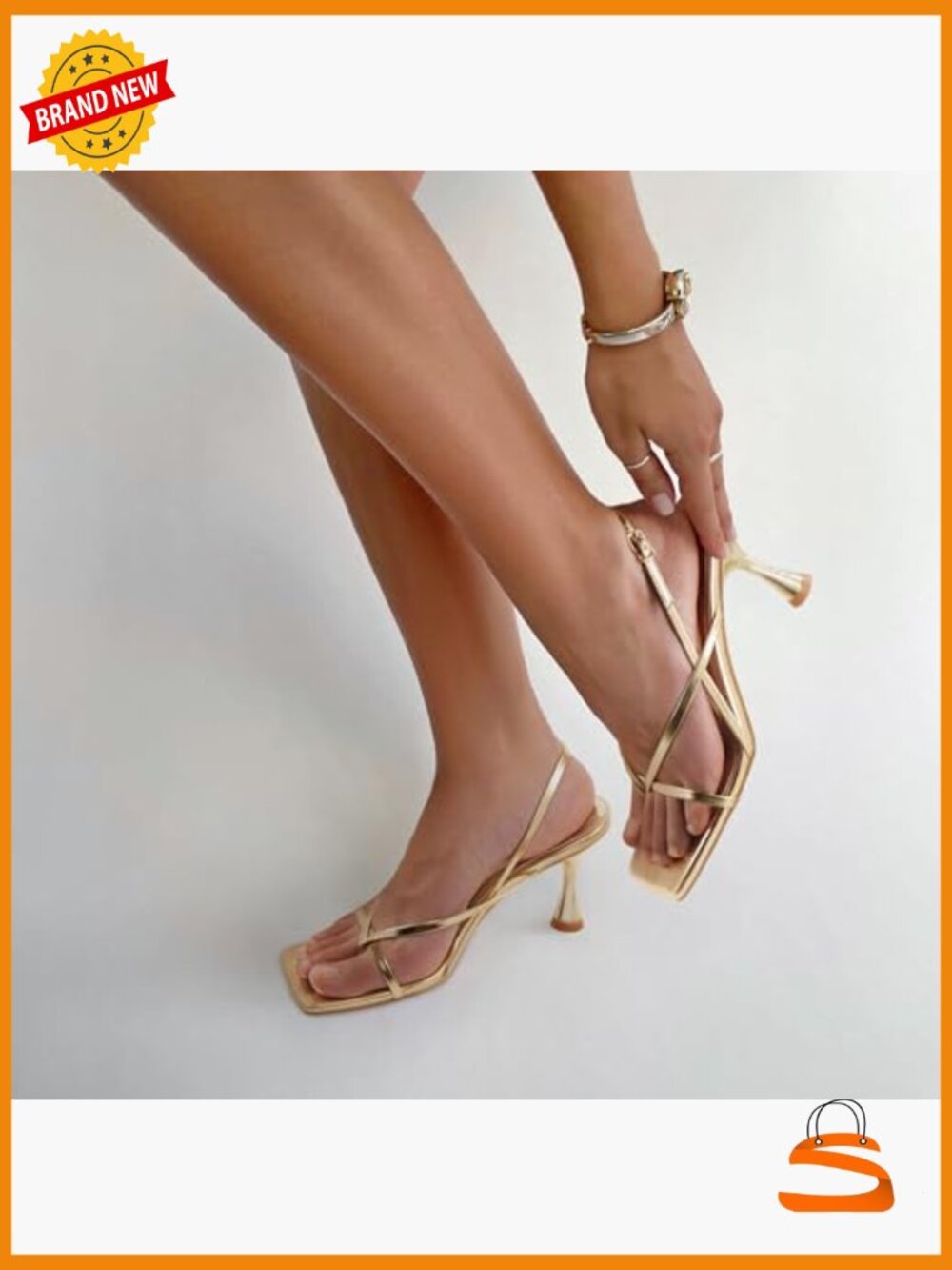Kitten Heels Square Toe Slingback Thong Dress Sandals Flip Flops - Picture 6 of 7